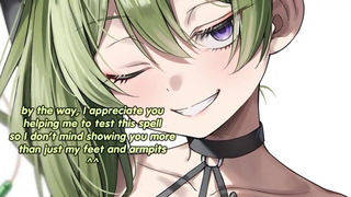 Ubel wants to test a penis shrinking spell on you(femdom, armpit fetish, feet)