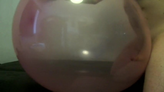 Fucking crystal Pink balloon and cum in it