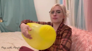 Blowing up 2 Yellow Mice Balloons until they Pop! Blow to Pop