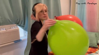 Blowing up Three 17’’ Tuftex Balloons then Lighter Popping them!