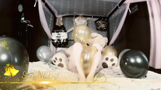 Sexy BBW Balloon Popping New Years - Full Remastered