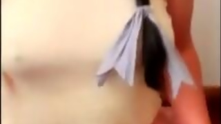 excited with a balloon