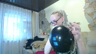 Loners welcome! Blonde and black balloon