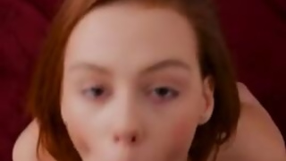 Step sister sucks my huge cock sweetly and gently until she ends up in her mouth. - FoxyElf