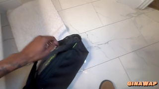 Caught the Plumber staring at my Pussy, so I let him Have some