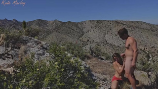 Blowjob on Mountain Top While Hiking - Kate Marley