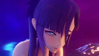 Mona with a slime Genshin Impact Hentai