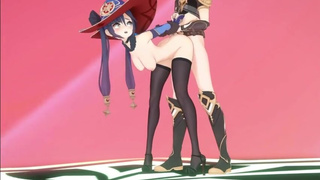 Genshin Impact | Mona and Aether having Sex