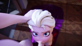 Elsa from Frozen Blows and Swallows | Animated