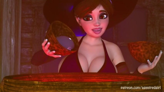 Futaween! - Two Futanari Witches Play Pranks And Have Sex With Eachother! MASSIVE CUMSHOT WHAAAAT???