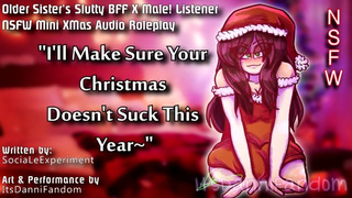 【R18+ XMas Audio RP】Your Sister's Slutty BFF Cums in Your Room, Wants Your V-Card【F4M】