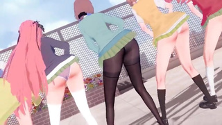 【KKVMD / MMD】WiggleWiggle 一花 二乃 三玖 四葉 五月【五等分の花嫁】