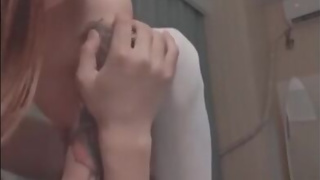 Super pretty sissy ladyboy with a giant lazy cock getting hard fucked in the ass and cum