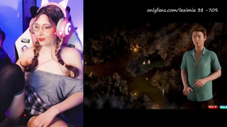 (Part 80) Threesome in a cave with Kaley and Alia ( porn game lets play FRENCH ) Treasure of nadia