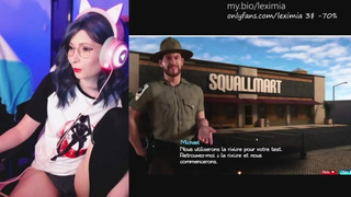 (Partie 47) She comments the game in french( porngame letsplay FRENCH ) Treasure of nadia