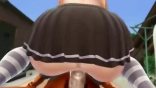 3D Hentai Student Girl Dripping Wet Pussy Juice and Creampie