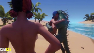 Two Sexy Girls Mating With Monster | Big Cock Monster | 3D Porn Wild Life