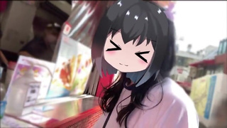 I went to Harajuku and wore gym clothes and bloomers with no bra, and ate crepes with toys on!