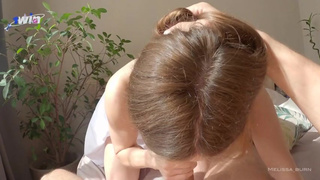 A big dick fucks my mouth, fills it with hot cum which then flows over my tits and abs