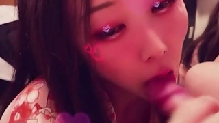 Beautiful Japanese Lady Loves Sex Exchanging Spits | Kimono / Yukata Cosplay | Short version