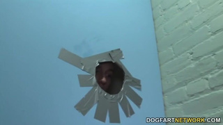 Ebony Whitney Williams Tries Huge Gloryhole Cock