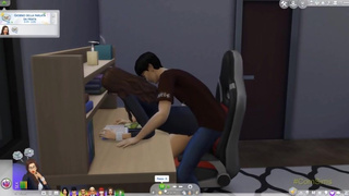 The Sims Student fucks teacher with big submissive ass