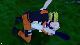 Ino Yamanaka and Naruto Uzumaki have deep sex in a park at night. - Naruto Hentai