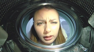 My young stepmom stuck in a washing machine and let me fuck her for rescue - Spooky Boogie Taboo