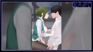 Sex in the office with the boss, he finished in a small pussy