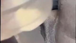 Ebony BBW Uses Dildo Fuck Pillow Befor Creaming and Squirting