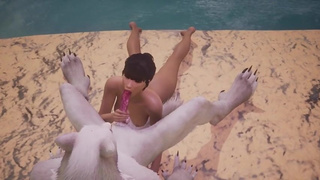 Petite Brunette Fucks Good Boy Furry Wolf 3D Yiff Hentai