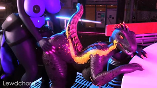 Furry Futa Highwire x Lizard