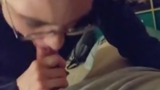 FTM Fem-Boy Fiancé Sucks and Swallows after Night Out