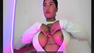 Emma Loughty Nipple Tease In White - Emma White