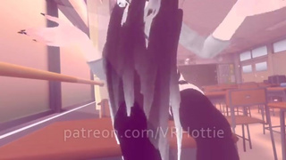 Teen Cat Girl Student Gets Nude & Face Rides You With Hidden Vibrator in Class POV Lap Dance