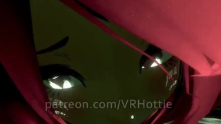 Red Riding Hood Face Rides You in Forest Waterfall Outdoor Nature Wet Pussy Scarf POV Lap Dance