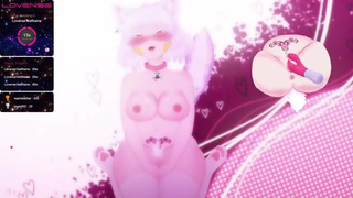 2D Catgirl Cums After Reading Horny Fanfiction