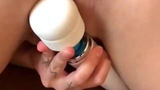 Hot Pawg dressed as Snow White rubs her pussy on a vibrator