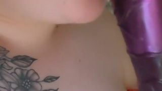 Sucking my dildo