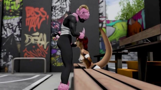 Otter Babe gets Gaped at Basketball Court - Second Life Yiff ft. Nebula's Voice Work