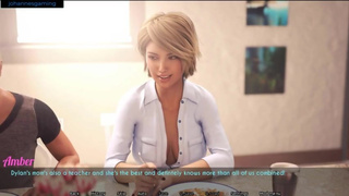 AWAM - Amber Gave me handjob under table and ive fingered her