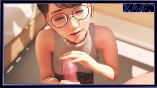 A student was seduced by her boyfriend and she got to know his big dick