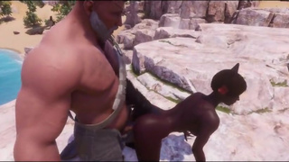 Black Cat Girl gets destroyed!