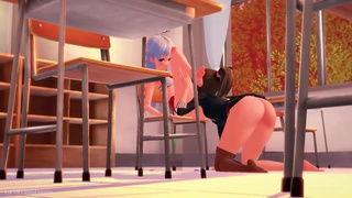 College MILF Seduces Bratty Popular Girl After a Long Tutoring Session | 3D Lesbian Hentai + POV