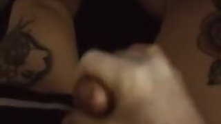 Horny at my desk needing to rub my cock.