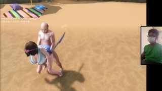 The Elder Scrolls 5:The beach to enjoy the beauty of the moon and huge breasts goddess sex