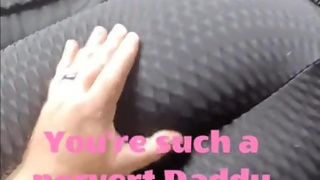 DD Sadie's Daddy Cums On Her Leggings