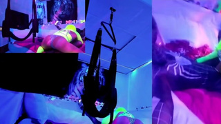 @SexyNeonKitty Blowjob Clip from Pegging Night Chaturbate Live Show