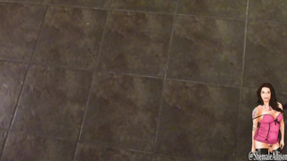 Shemale/Transexual sucking a big thick brown dick takes load to tits