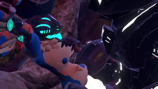 Female protogen gets plowed out in tree by zetagen